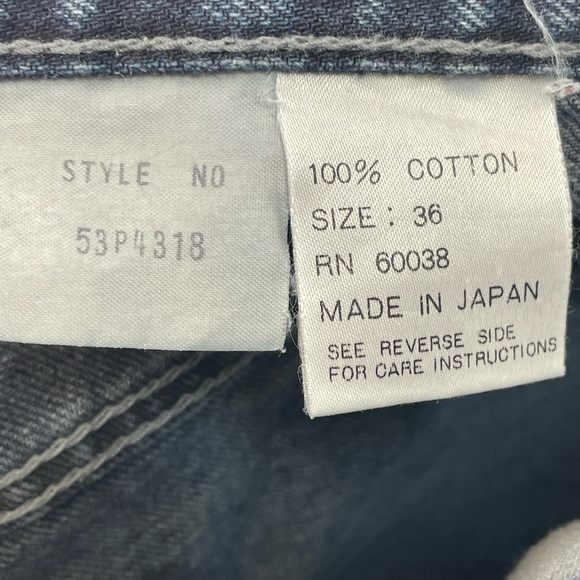 Code Bleu Japan Sz 36x28 Denim Blue Jeans (GG4) Vintage - Picture 3 of 6
